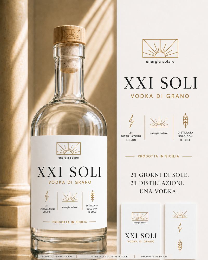 XXI SOLI GRANO — Vodka from Sicilian wheat