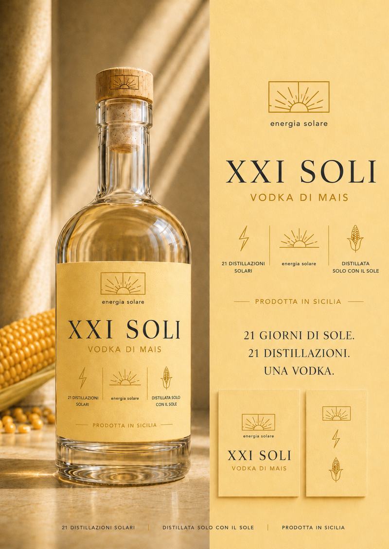 XXI SOLI MAIS — Vodka from Sicilian corn