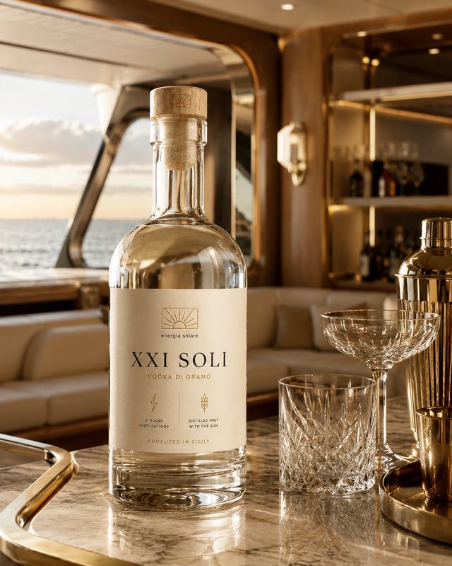 Yacht deck in the Mediterranean — the harbour is the XXI SOLI address